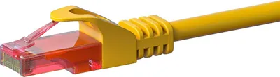 Produktbild von CAT6 Netzwerkkabel, U/UTP, 0,15 Meter, Gelb, 100% Kupfer