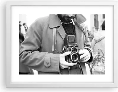 Produktbild von Gerahmtes Poster - Weißer Rahmen - Die Kamera Retro Vintage - 40x30 cm - Wand Bild - Wanddeko - Wandbilder - Kunstposter - Wandposter - Bilderrahmen - Bilder - Kunstdruck - P2WAA40x30-5009