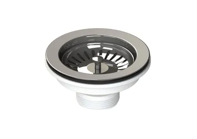 Produktbild von Granmaster Edelstahl Siebkörbchen Siebkorb mit rundem Überlauf - Universelle Abmessung 114 mm (1 1/2") Spülenablauf Spülenablaufkorb