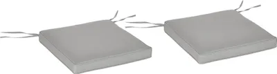 Image de Outsunny Lot de 2 Coussins de Chaise Fauteuil de Jardin Coussins d'assise déhoussables Rembourrage 5 cm Tissu Polyester dim. 45L x 45l cm Gris clair