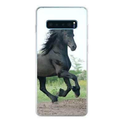Produktbild von MuchoWow® Handyhülle Schutzhülle Hülle für Samsung Galaxy S10 Lite Pferd - Schwarz - Natur Silikon Softcase Handy Hülle - Schutz