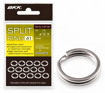 Obrázek produktu pro BKK Split Ring – rozepínací kroužky, velikost/průměr/nosnost/obsah: velikost 0 / 3,8 mm / 5 kg / 20 kusů