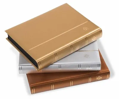 Produktbild von Leuchtturm Einsteckbuch COMFORT, Din A4, 64 schwarze Seiten, wattierter Einband, bronze