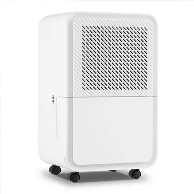 Produktbild von Luftentfeuchter 15L/Tag, Elektrischer Luftentfeuchter mit 4 Entfeuchtungsmodi, 24H Timer, Abtaufunktion, Luftentfeuchter mit Rädern und Ablaufschlauch
