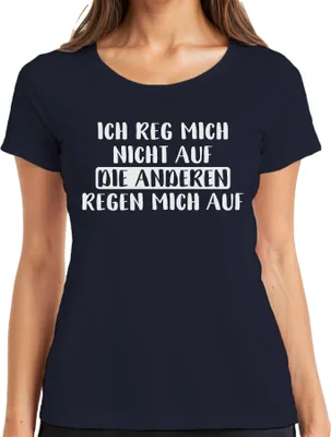 Obrázok produktu pre Nie som naštvaná Sarkastické vtipné výroky Humorné dámske tričko, Navy, S
