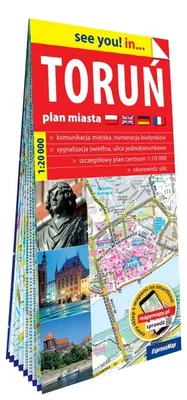 Image de Plan de ville en papier de Torun 1:20 000