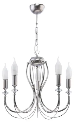 Obrázek produktu pro Lustr MELANI, stříbrný, 5xE14x15W, kov, rozměry: 68x48x48 cm, IP20, Jupiter