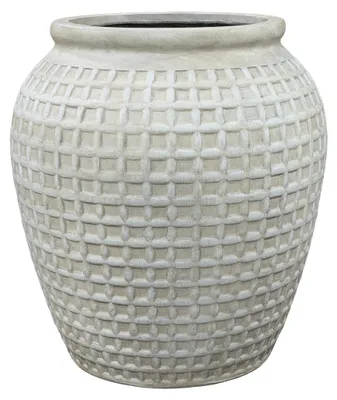 Zdjęcie produktu dla Doniczka betonowa Provencelia VORTEX Antyczna biel, Ø53 cm x H58 cm, mrozoodporna