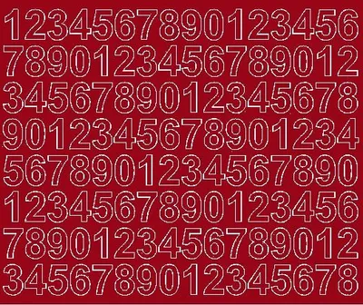 Immagine prodotto di Adesivi numerici autoadesivi, 2 cm, rosso scuro, opaco