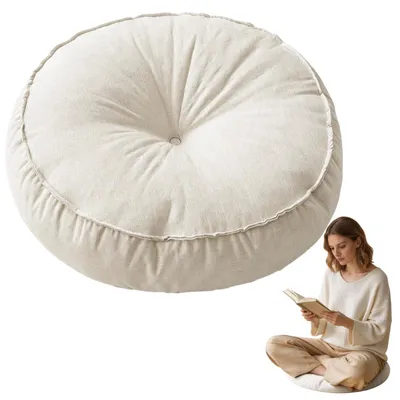 Produktbild von Rundes Bodenkissen 45 cm - Dickes Meditationskissen Wasserdicht