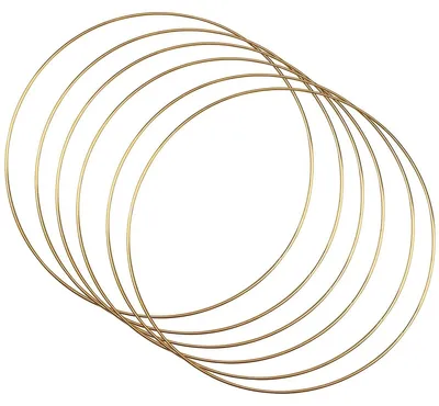 Produktbild von Metallring Kranzring Kranzrahmen - 30 cm - Goldfarben - 6 Stück