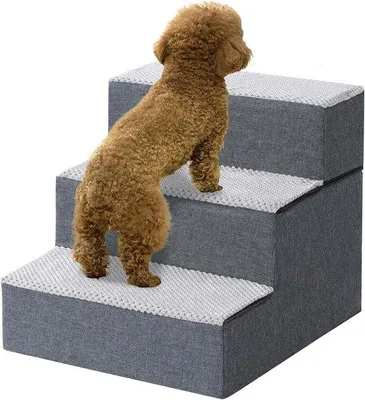 Image de Escalier pour chien à 4 marches, lavable, antidérapant, pour canapé-lit