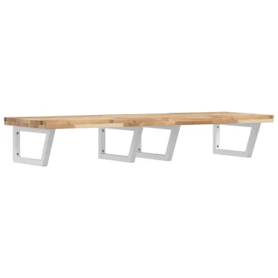 Produktbild von Waschbeckenregal Wandmontage Stahl und Akazienholz