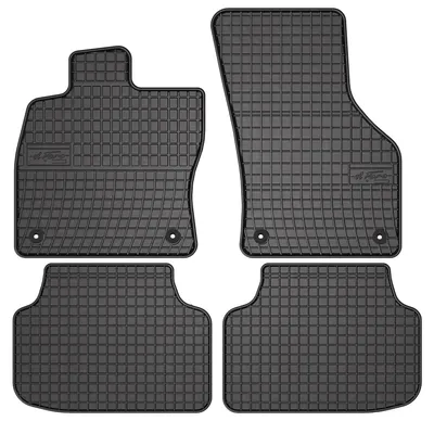 Produktbild von Gummi-Fußmatten für Skoda Octavia III 2012-2020 (Liftback/Limousine/Kombi) – 4-tlg, Schwarz, passgenau – Wielganizator SolidPRO