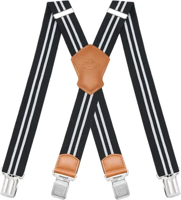 Productafbeelding van Verstelbare Bretels voor Volwassenen (Heren & Dames) - 4 cm Breed - X-vorm met Sterke Clips