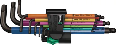 Produktbild von Wera 950/9 Hex-Plus Multicol 1 SB Winkelschlüsselsatz met BL