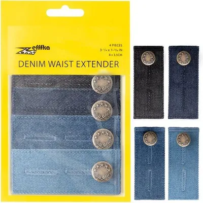 Produktbild von Verlängerbügel für Jeans und Röcke, bequeme Metallknöpfe, 4 Stück