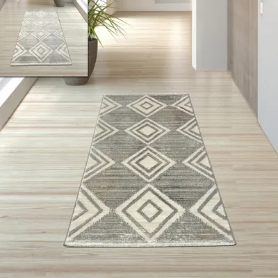 Obrázek produktu pro Marocký koberec do obývacího pokoje, šedý, rozměry – 80 x 150 cm