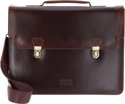 Produktbild von BUCKLE & SEAM Aktentasche Laptoptasche mit Laptopfach Notes Briefcase Brown / Dot braun