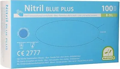 Produktbild von Medi-Inn® Handschuhe, Nitril puderfrei "Blue Plus" blau Größe L
