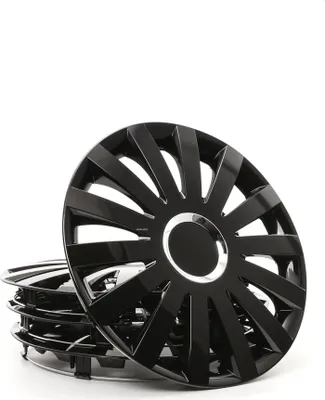 Produktbild von 4x 16" Zoll Radkappen Schwarz Radzierblenden Radblenden SAIL CZ 16 LEOPLAST
