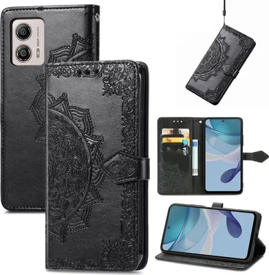 Produktbild von König Design Hülle kompatibel mit Kunstleder Handyhülle - Handy Case Schwarz