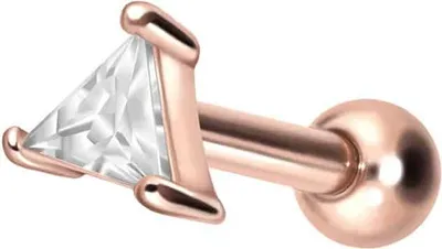 Produktbild von Ohrpiercing Titan Ohrpiercing EINGEFASSTES KRISTALLDREIECK