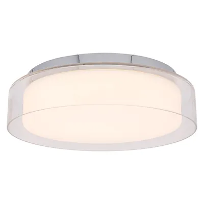 Image de Plafonnier LED Nowodvorski PAN, chrome et verre, 8174