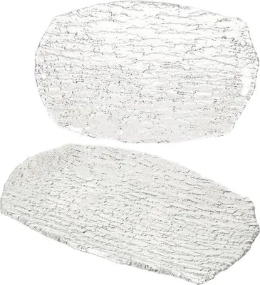 Produktbild von Famanu Servierplatte rechteckig 35,5 x 23 cm mit Relief – Buffetplatte für Snacks, Käse und Wurst