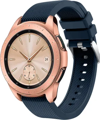 Produktbild von Strap-it Samsung Galaxy Watch 42mm Armband Silikon (Dunkelblau)