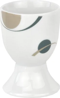 Zdjęcie produktu dla Kieliszek na jajko   4,8 cm porcelana biała z dekoracją