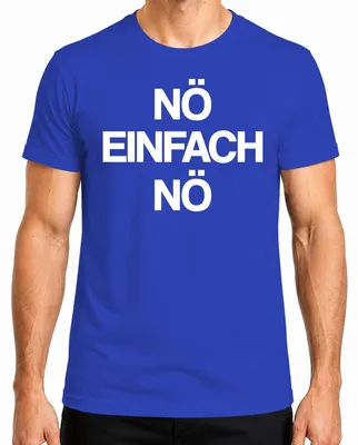 Productafbeelding van Nee, niet grappig, sarcastische uitspraak, minimalistisch heren T-shirt, blauw, maat S