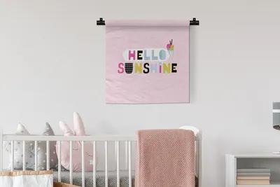 Produktbild von MuchoWow® Wandteppich Wandbehang Sommer - Eiscreme - Zitat 60x60 cm Tapisserie Dekoration Wandtuch - Dekorationen - Wand Decke
