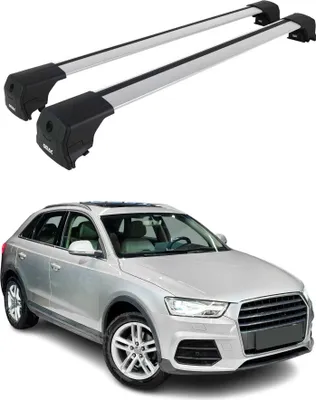 Image de Barres de toit transversales pour Audi Q3 8U 2011-2018 Aluminium Gris ABE