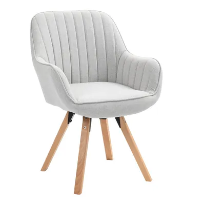 Zdjęcie produktu dla Meubles Cosy – wygodne krzesła do jadalni z beżowej tkaniny z funkcją obrotu o 360° – CARSON