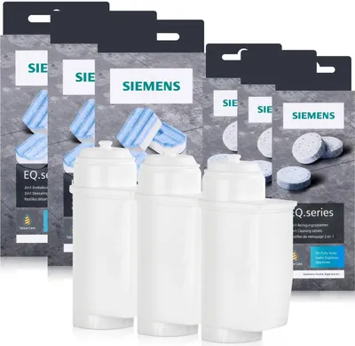 Produktbild von 3x Siemens EQ.series Pflegeset - Entkalker, Reiniger & Wasserfilter Brita Inten
