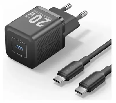 Produktbild von Netzteil Vention, 20 W PD, USB-C, 1 m Kabel, Schwarz