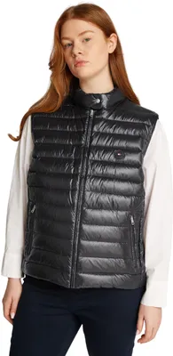 Produktbild von Tommy Hilfiger Damen Weste Mock Neck mit Reißverschluss, Schwarz (Black), 50