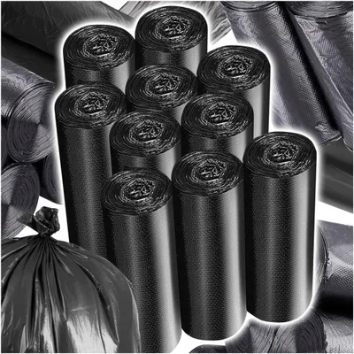Obrázek produktu pro Odpadkové Pytly, 10 Rolí, 120 L, Černé