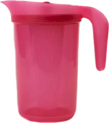 Immagine prodotto di TUPPERWARE Caraffa da picnic Aloha 2,0 L rosso pastello con coperchio Caraffa per succo d'acqua + PANNO DA LAVARE