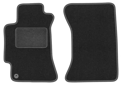 Produktbild von Velours-Fußmatten vorne für Subaru Impreza II GD 2000-2007 (Limousine/Kombi) – 2-tlg, Graphit, passgenau – Wielganizator LUX