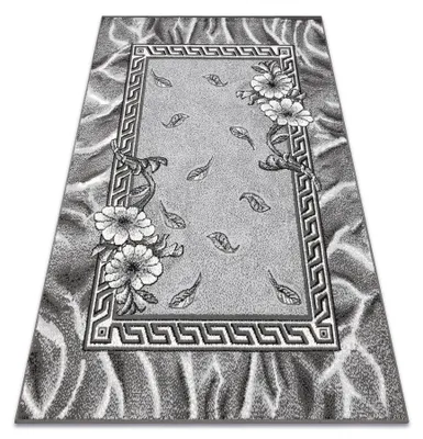 Image de BCF Tapis Morad TRIO fleurs, feuilles classique - gris gris 240x340 cm