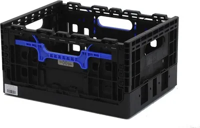 Image de WICKED Caisse Smart Noir avec poignées bleues (plastique recyclé)