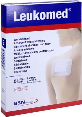 Obrázok produktu pre BSN Leukomed obväz na rany 5 kusov 10 x 8 cm