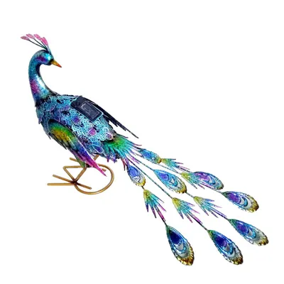Image de Lampe solaire pour statue de paon,Lampe solaire pour paon,Lampe solaire à LED pour animaux,Lampe solaire pour animaux,Lampe solaire à LED pour extérieur