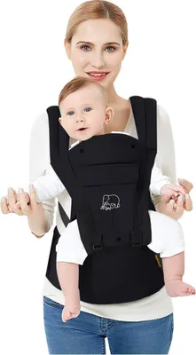 Produktbild von Deryan Pack Babytrage neugeborene ab geburt - Ergonomische Carrier - Schwarz