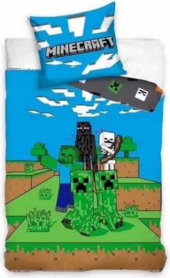 Zdjęcie produktu dla Pościel Minecraft 160x200 Alex Stiff Enderman Creeper