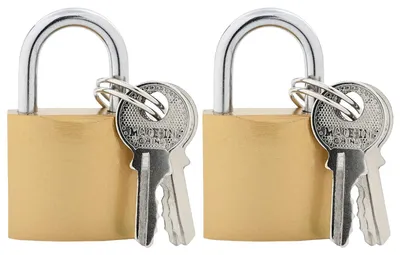Produktbild von U Schloss mit Schlüsseln 2 Stk. Messing Eisen