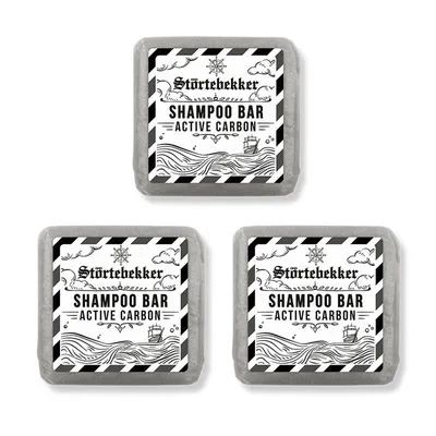 Produktbild von Störtebekker - Festes Shampoo Active Carbon - handgefertigt, vegan - Gründliche und porentiefe Reinigung von Haar & Kopfhaut