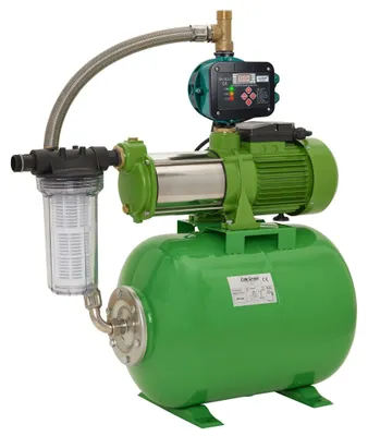 Produktbild von CHM GmbH Hauswasserwerk 24 L 10.000 L/h, Gartenpumpe Edelstahl  2100 Watt 7,8 Bar einstellbarer Druckschalter/Trockenlaufschutz
